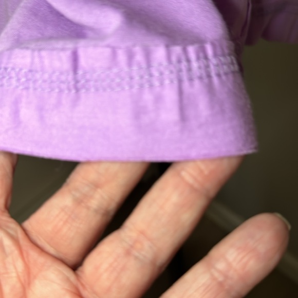 Zenana Top Dark Lavender 1/4 Button down Short Sleeves NWOT - Picture 5 of 10